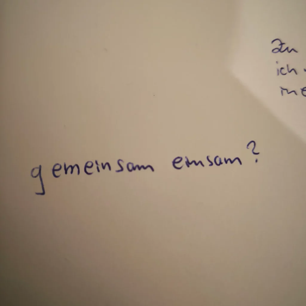 gemeinsam einsam?