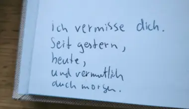 Ich vermisse dich. Seit gestern, heute, und vermutlich auch morgen.