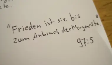 “Frieden ist sie bis zum Anbruch der Morgenröte” 97:5