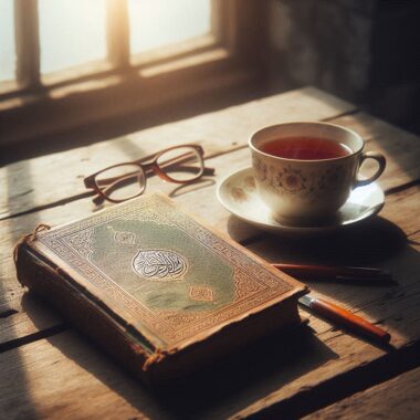 Ein KI-generiertes Koran-Symbol-Bild. Genutzt wurde der Microsoft Designer.