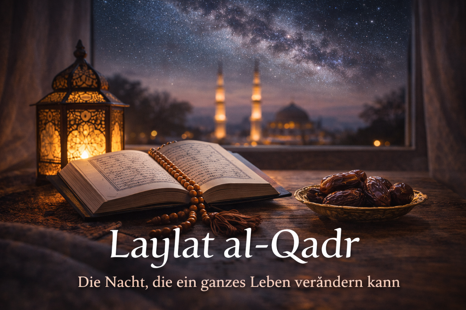 Symbolbild: Laylat al-Qadr — Die Nacht, die in ganzes Leben verändern kann - erstellt mit ChatGPT